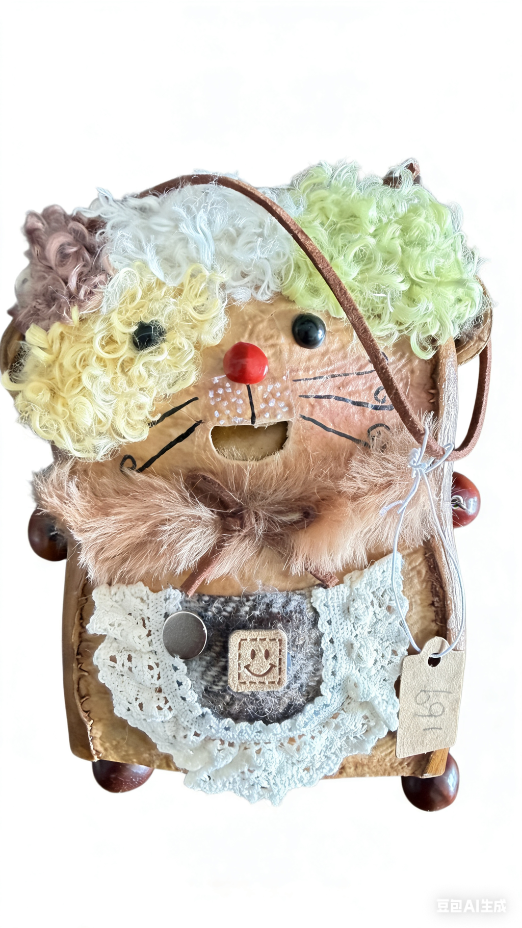 Lemonlemoncrafts Bean Pod Doll Blind Box (Two Bean) - Handmade Pure Natural Entada Pod Craft, Unique Blind Box Toy for Display and Collection, Approx. 7.9in